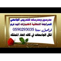 معلم. معلمه  خصوصي للمراجعة النهائية للاختبارات 0590293035