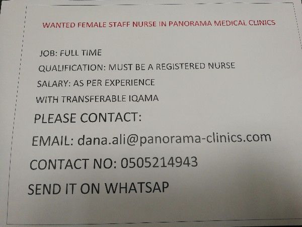 Wanted female nurses