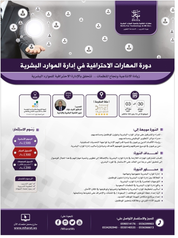 المهارات الاحترافية في إدارة الموارد البشرية 